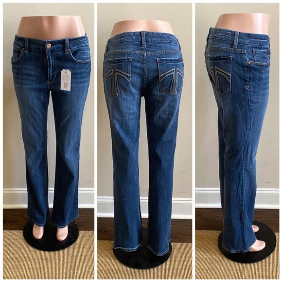 Seven7 Bootcut Jeans in Medium Blue Wash, size 12 - Picture 16 of 16